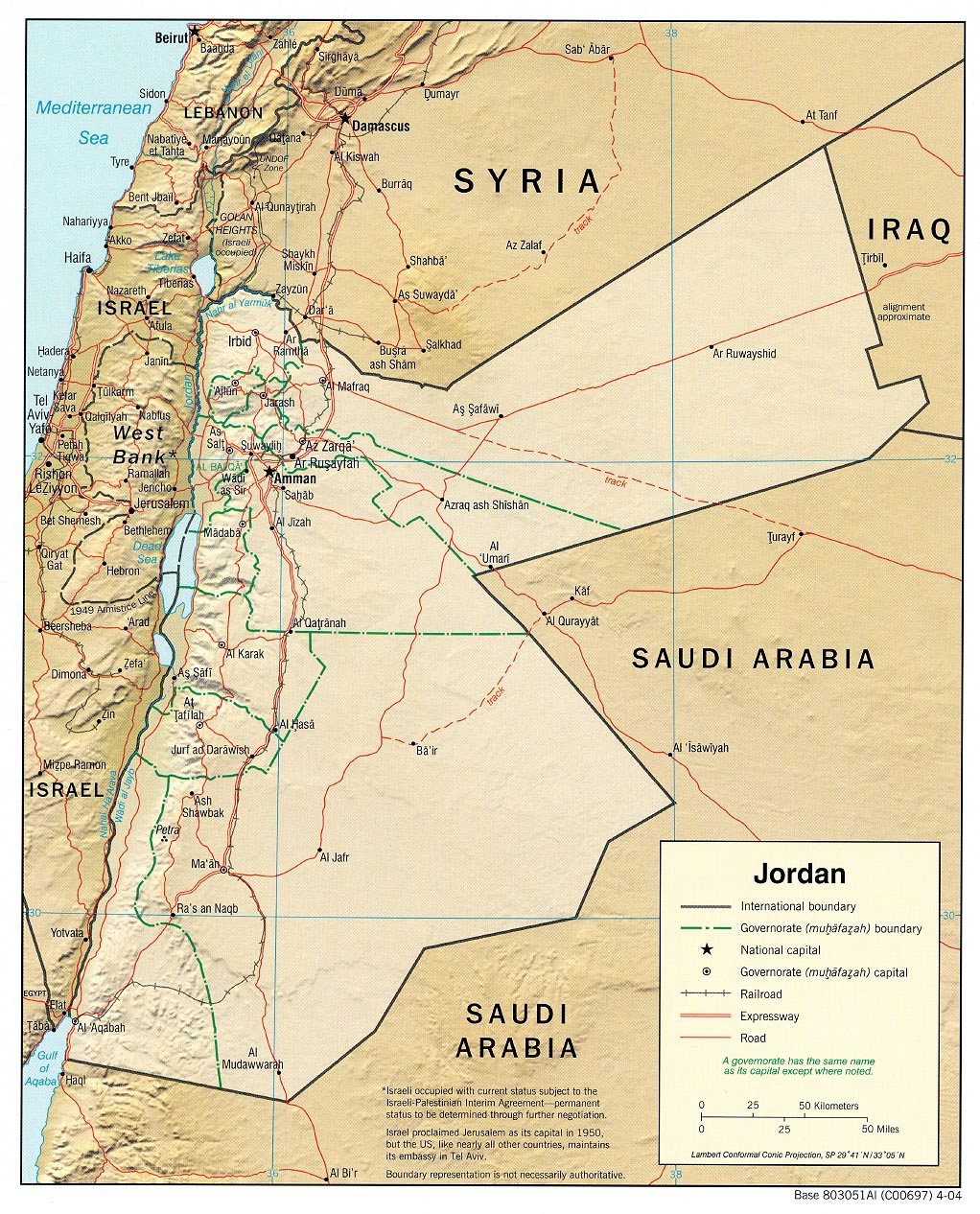 World Map Jordan