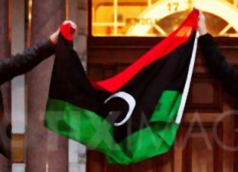 the old Libyan flag in